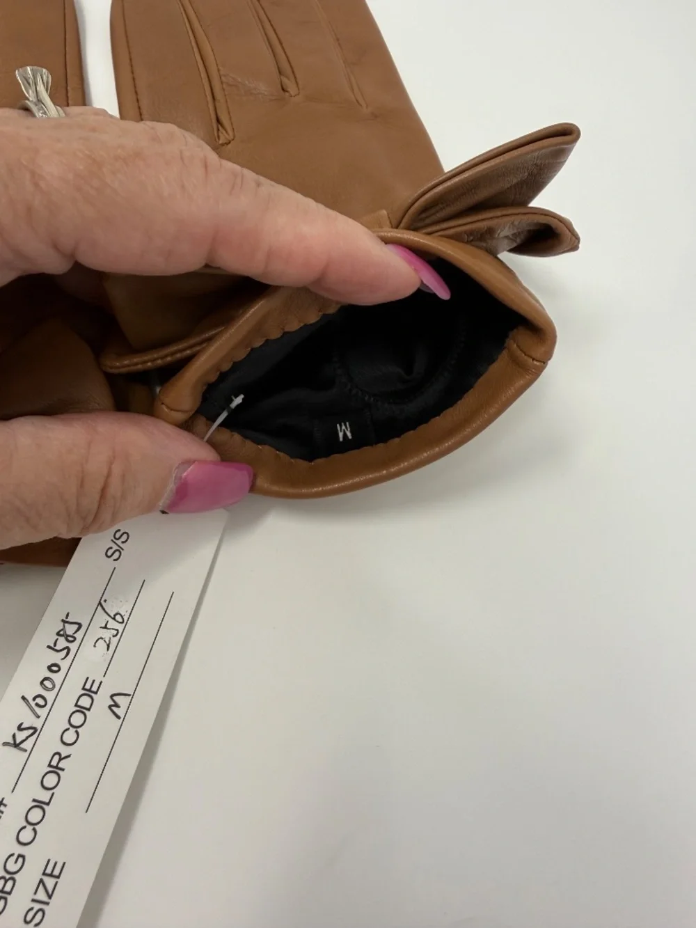 Kate Spade brown leather gloves